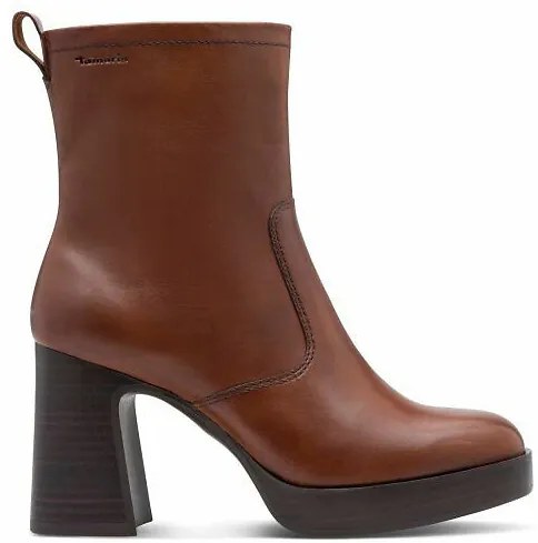 Μποτάκια με τακούνι, δερμάτινα