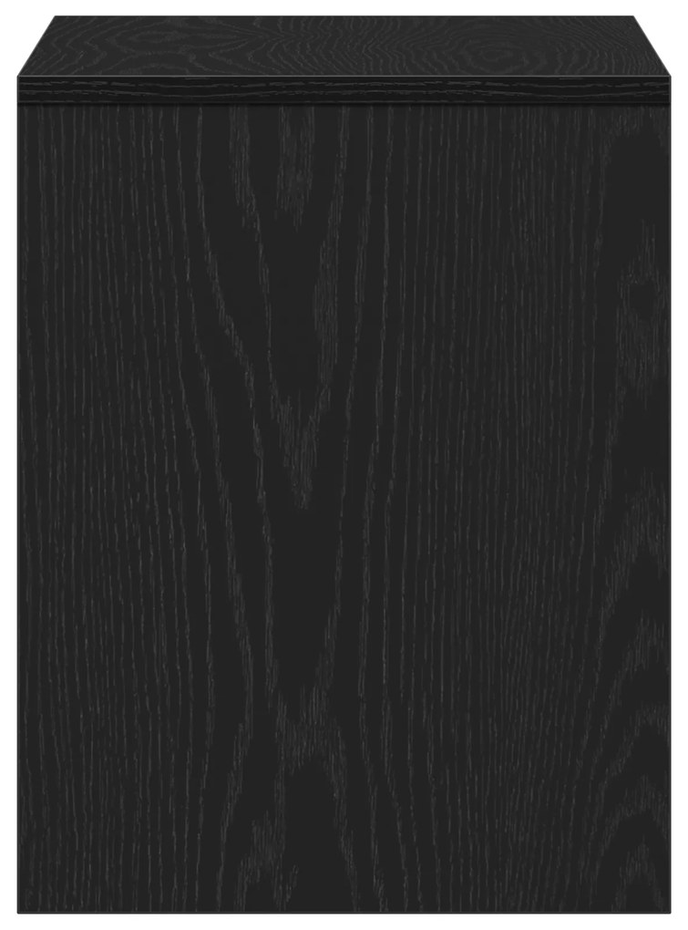 vidaXL Καρέκλα Ντύσιμου Μαύρη Δρυ 70x35x45 cm MDF