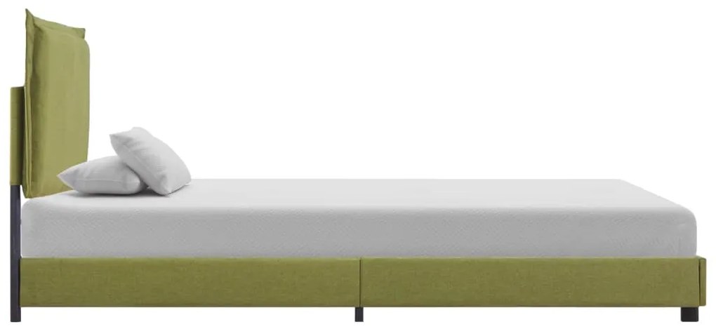 vidaXL Πλαίσιο Κρεβατιού Πράσινο 90 x 200 εκ. Υφασμάτινο
