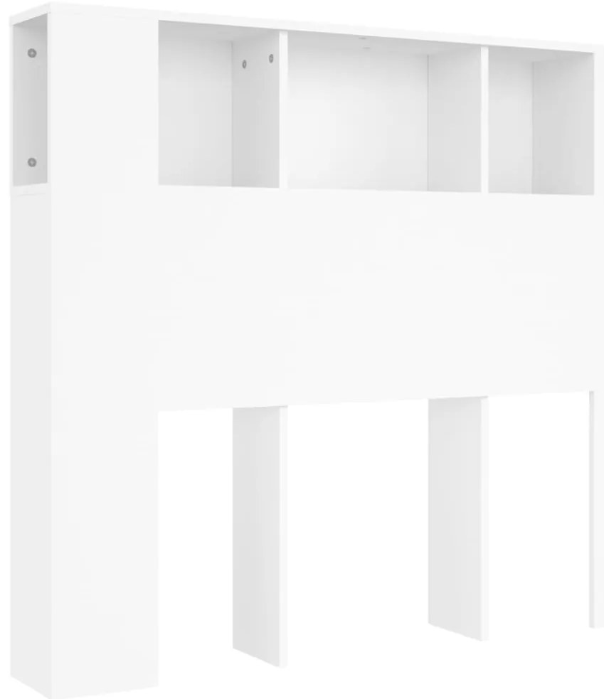 vidaXL Κεφαλάρι Με Αποθηκευτικό Χώρο Λευκό 120x18,5x102,5 εκ.
