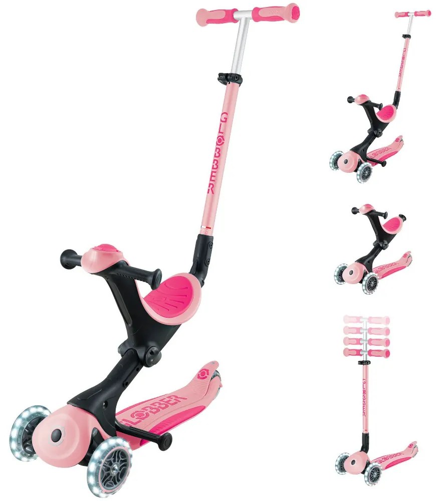 Globber Scooter Go.Up Deluxe Fantasy Lights Deep Pastel Pink