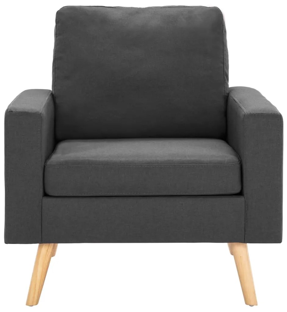 vidaXL 2 Piece Living Room Set Dark Gray Fabric