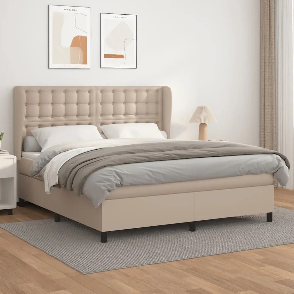 ΚΡΕΒΑΤΙ BOXSPRING ΜΕ ΣΤΡΩΜΑ ΚΑΠΟΥΤΣΙΝΟ 180X200 ΕΚ. ΣΥΝΘ. ΔΕΡΜΑ 3129050