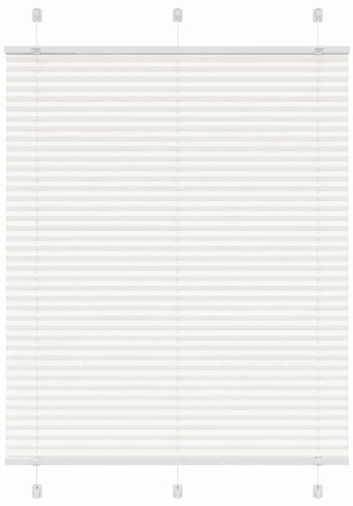 vidaXL Πλισέ περσίδα Λευκό 110x100 cm Πλάτος υφάσματος 109,4 cm
