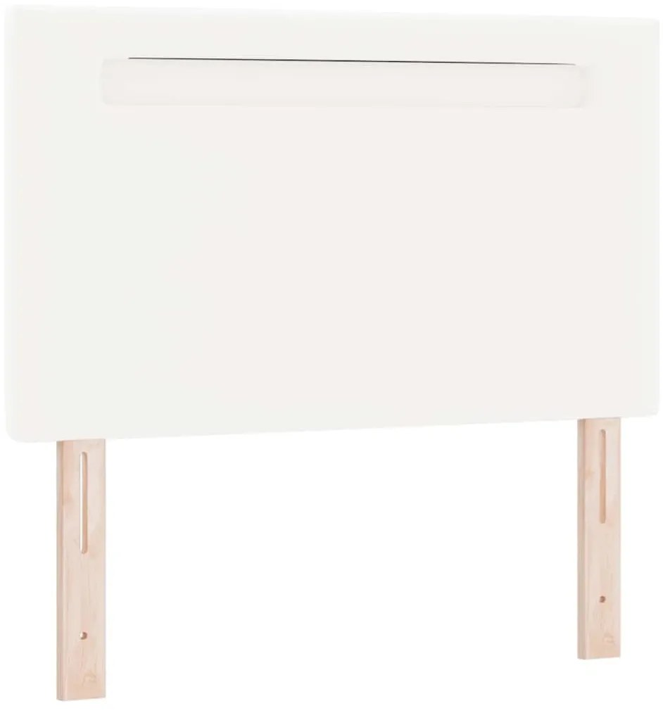 vidaXL Κρεβάτι με ελατήρια με στρώμα Λευκό 120 x 200 cm Τεχνητό δέρμα