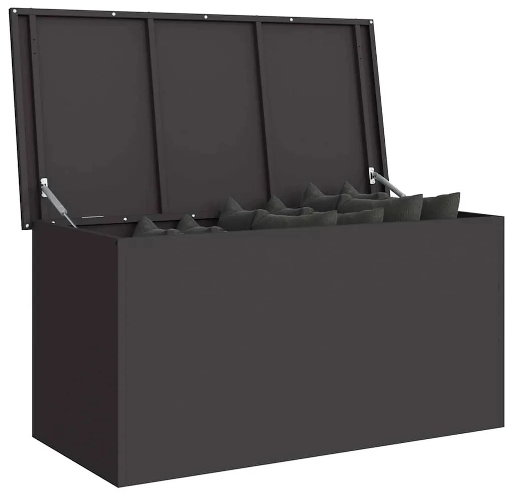 vidaXL Κουτί αποθήκευσης εξωτερικών χώρων Μαύρο 100 x 50,5 x 50 εκ.