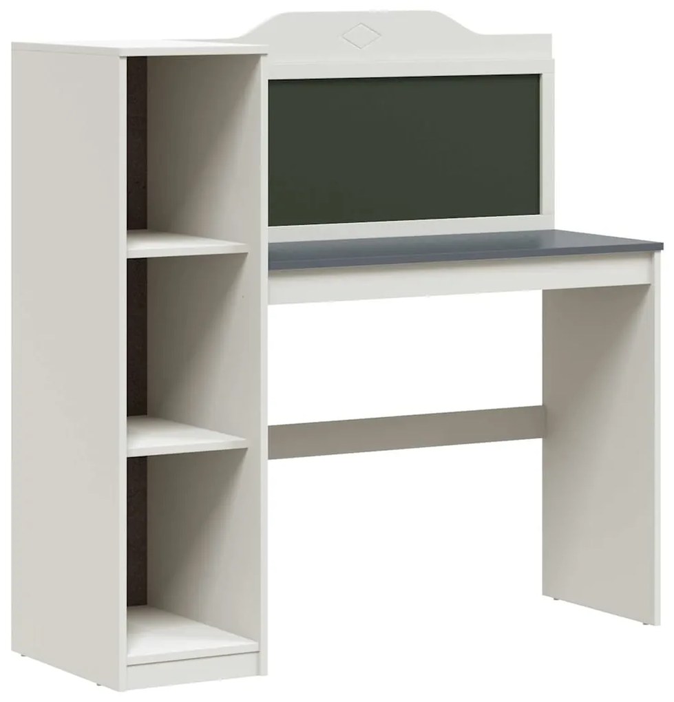 vidaXL Γραφείο Κιμωλίας με ράφι Λευκό και γκρι 120 x 45 x 118.5 εκ.
