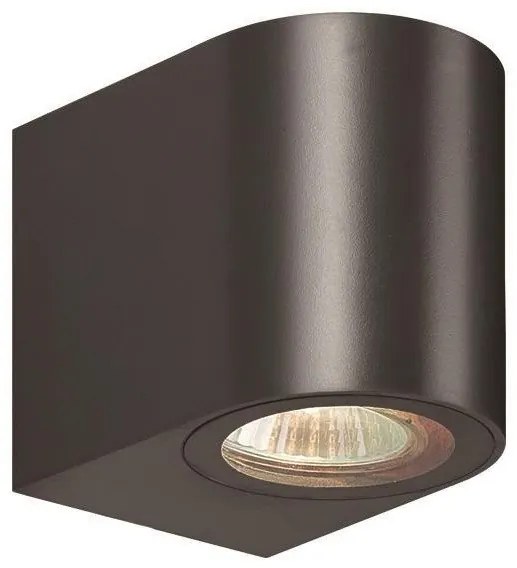 Σποτ Φωτιστικό Τοίχου DOWN Πλαστικό IP54 GU10 8X7X9.5εκ Eurolamp-145-82061-Μαύρο 145-82061