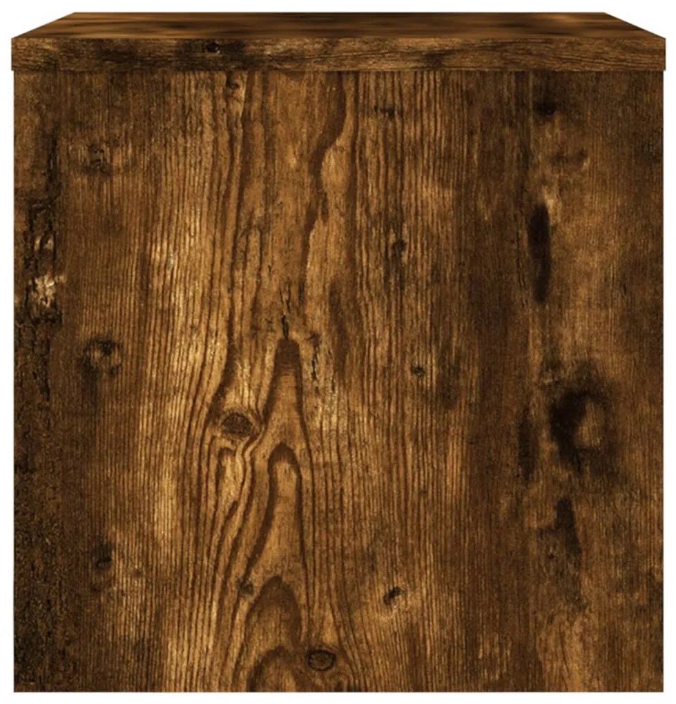 vidaXL Κομοδίνα 2 Τεμ. Καπνιστή Δρυς 40x30x30 εκ. από Επεξεργ. Ξύλο