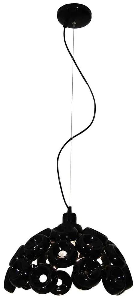 Φωτιστικό Οροφής Κρεμαστό HL-3590-S 77-4100 Darina Black Κρεμαστό Φ36 Homelighting Metal
