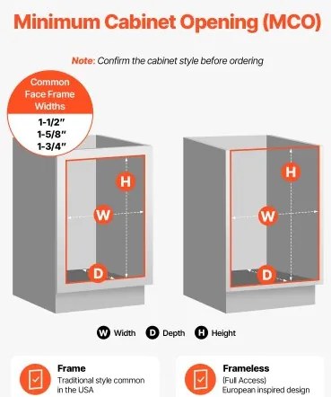 VEVOR Pullout Waste Container Under Cabinet Kitchen Garbage Bin Trash Can