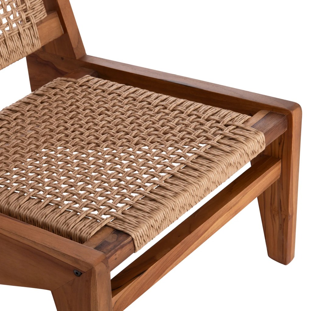 ΚΑΡΕΚΛΑ LOUNGE LUKILLA HM9913 ΞΥΛΟ TEAK ΣΕ ΦΥΣΙΚΟ--ΣΥΝΘ.ΣΧΟΙΝΙ ΜΠΕΖ 55,5x74x65Υεκ. - 0525766 - HM9913