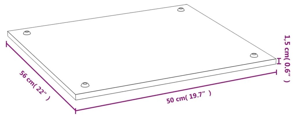 vidaXL Κάλυμμα Εστιών Κουζίνας 50 x 56 x 1,5 εκ. από Μπαμπού