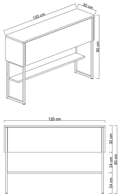 Μπουφές Luxe Megapap χρώμα travertine - χρυσό 120x30x80εκ. - GP052-0130,1