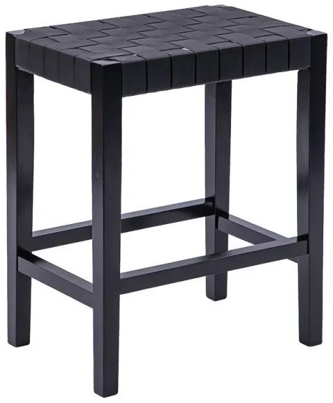 Σκαμπό Ridley Ξύλο-pu Μαύρο 51x34x61.5εκ 236-000013 Pakoworld-236-000013-Μαύρο 236-000013