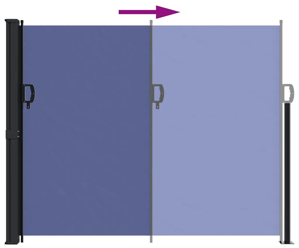 vidaXL Σκίαστρο Πλαϊνό Συρόμενο Μπλε 160 x 500 εκ.