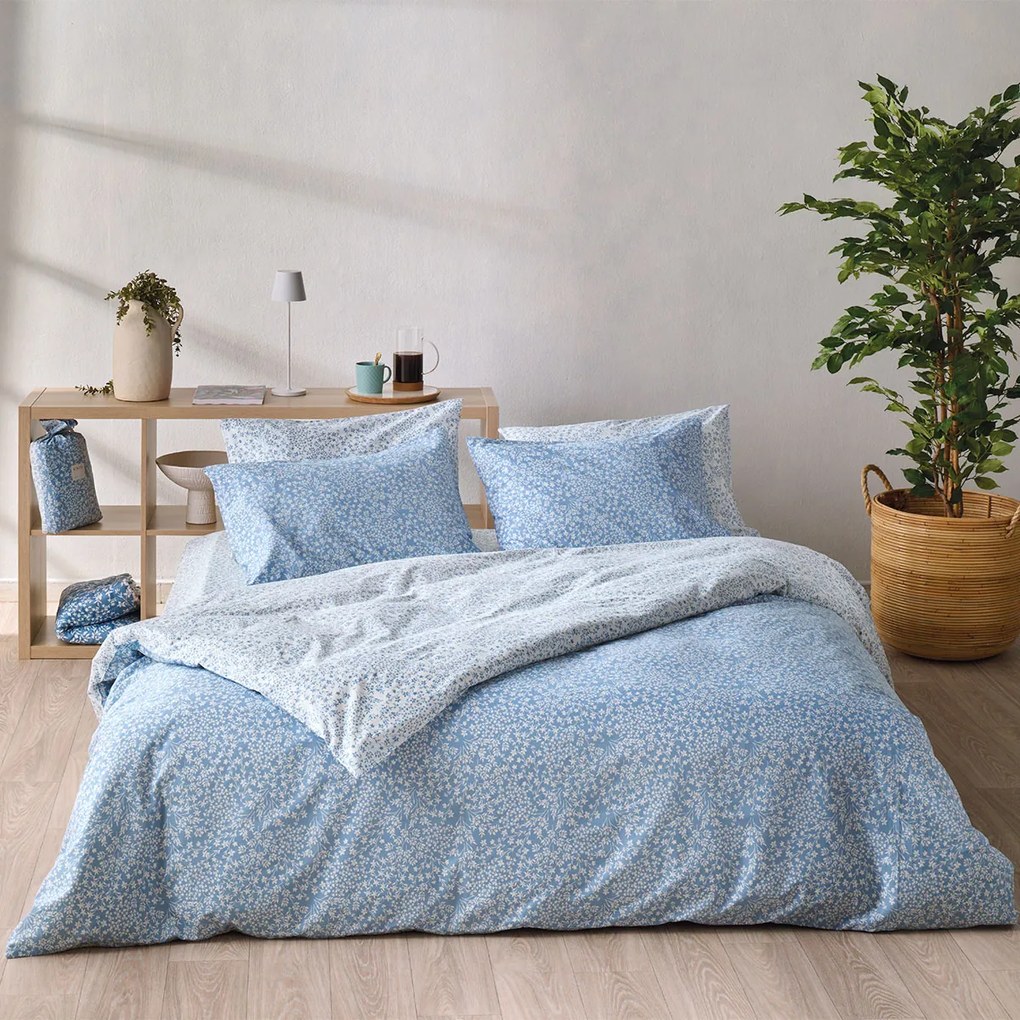Σεντόνια King Size (Σετ) Kentia Versus Dalida 01 Blue