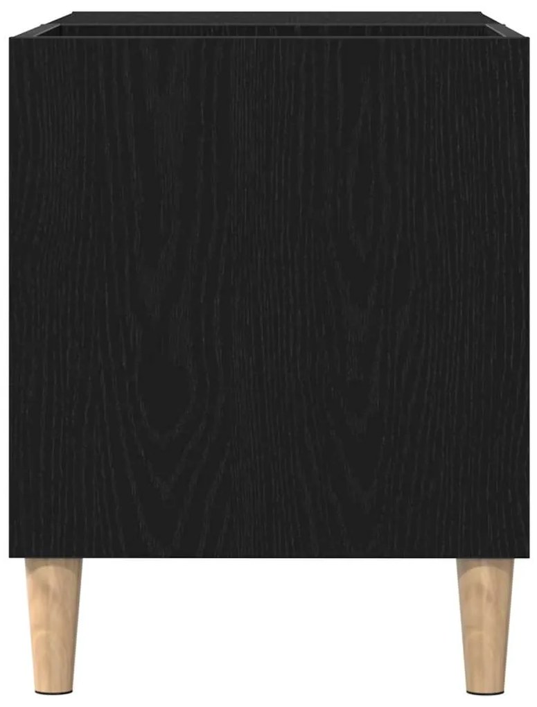 vidaXL Ντουλάπι δίσκων βινυλίου Μαύρη δρυς 84,5 x 38 x 48 cm