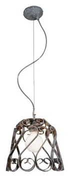 Κρεμαστό Φωτιστικό Οροφής 1xE27 Vintage Φ30cm Lewis Homelighting -77-4008-Λευκό 77-4008