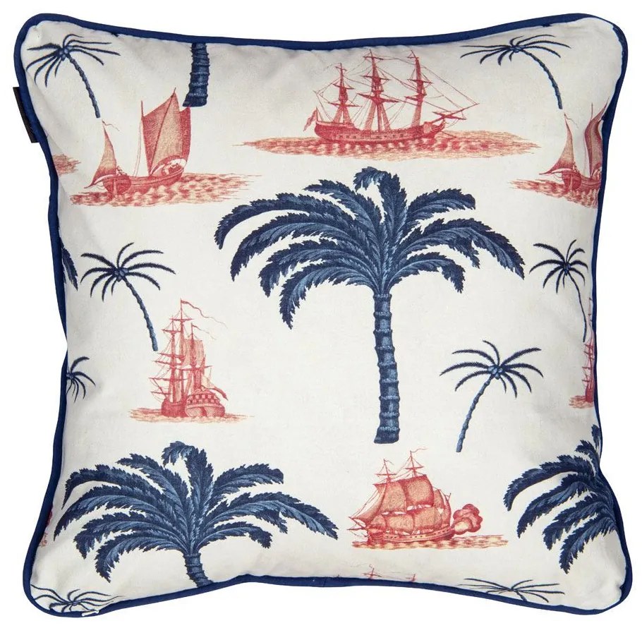 Μαξιλάρι Διακοσμητικό (Με Γέμιση) Aegean Lc40108 50X50Cm White-Blue Mindthegap 50Χ50 Feather