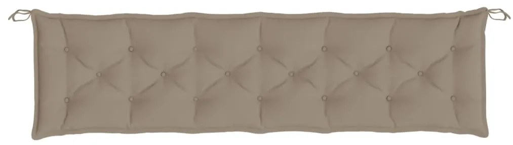 vidaXL Μαξιλάρι Πάγκου Κήπου Taupe 200x50x7 εκ. Ύφασμα Oxford