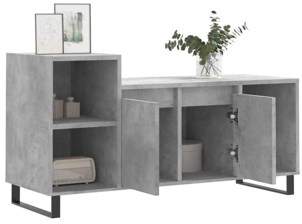 vidaXL Έπιπλο Τηλεόρασης Γκρι Σκυρ. 100x35x55 εκ. Επεξ. Ξύλο