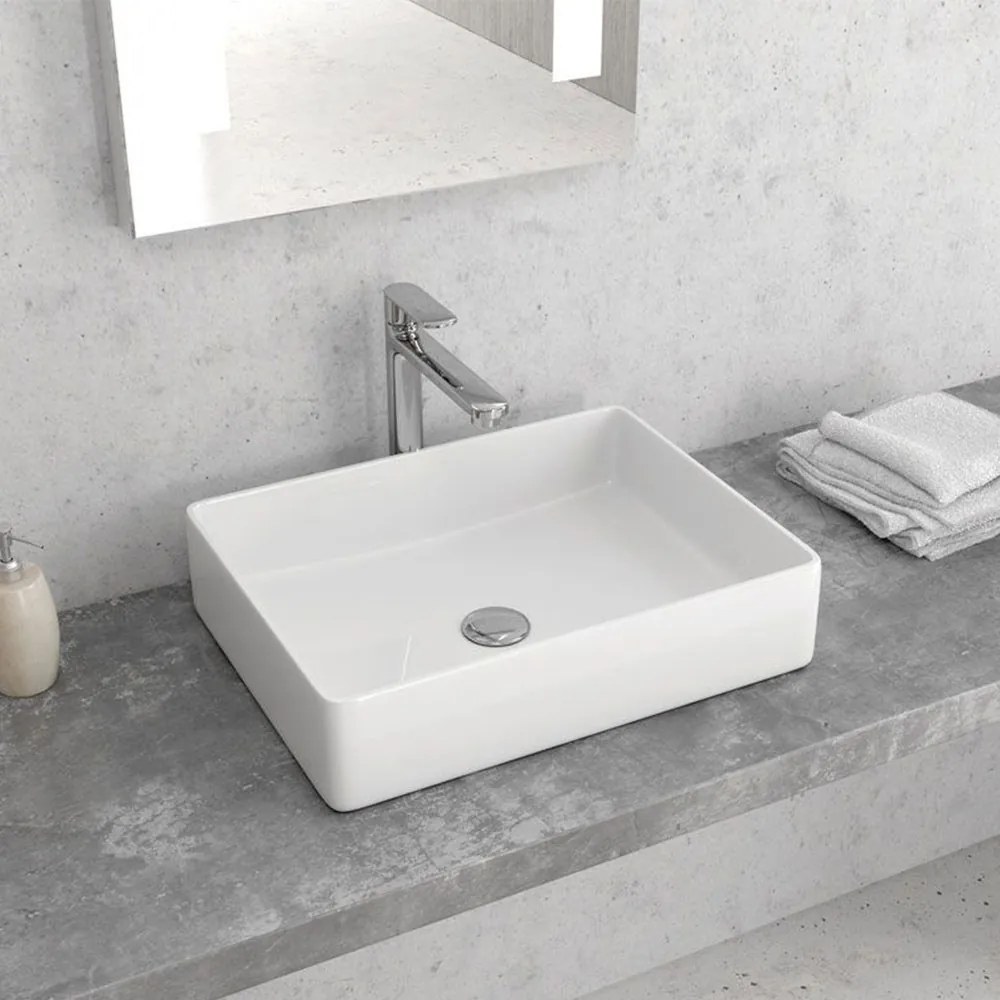 Νιπτήρας Επικαθήμενος LT 2178-S 47x36x11cm White Karag Πορσελάνη