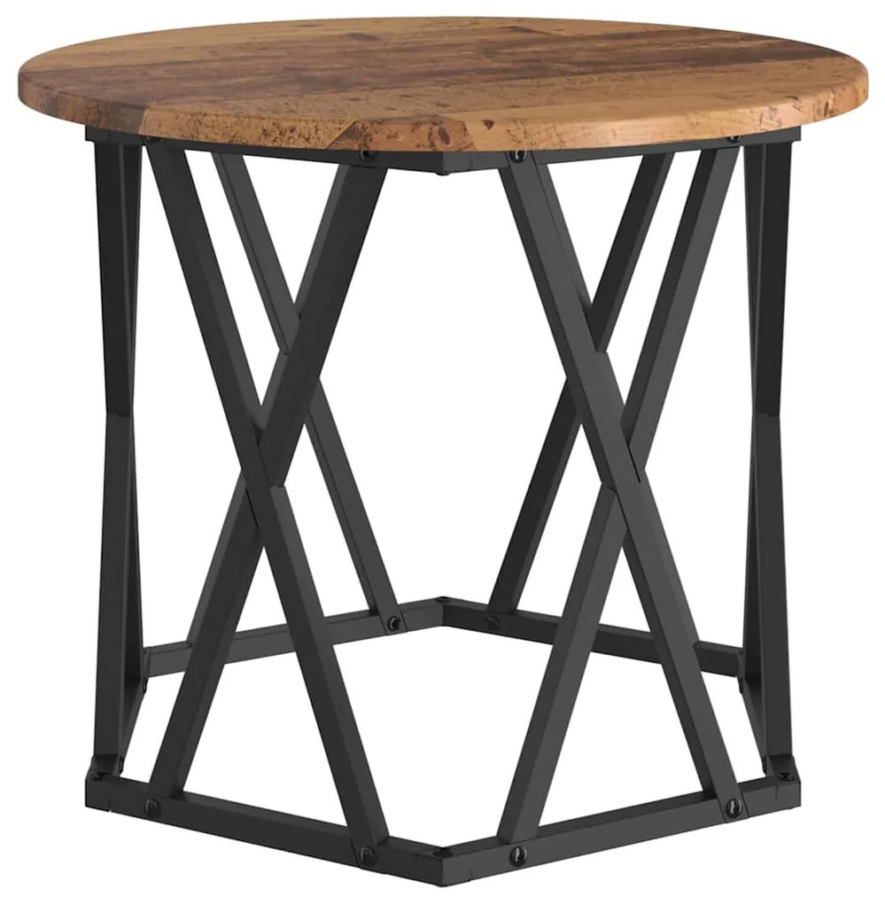 vidaXL Τραπεζάκι Πλευράς 2 pcs Ανακυκλωμένο ξύλο 50 x 50 x 40 cm