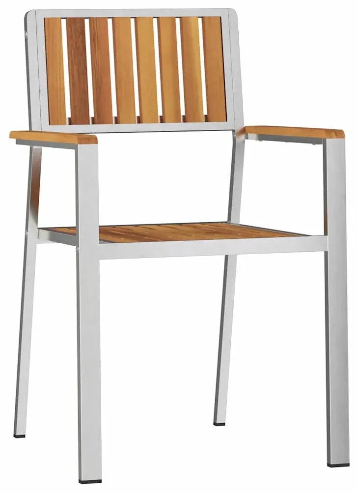 vidaXL Καρέκλα Κήπου 8 pcs Καφέ 56 x 54.5 x 87 εκ. Μασίφ ξύλο ακακίας
