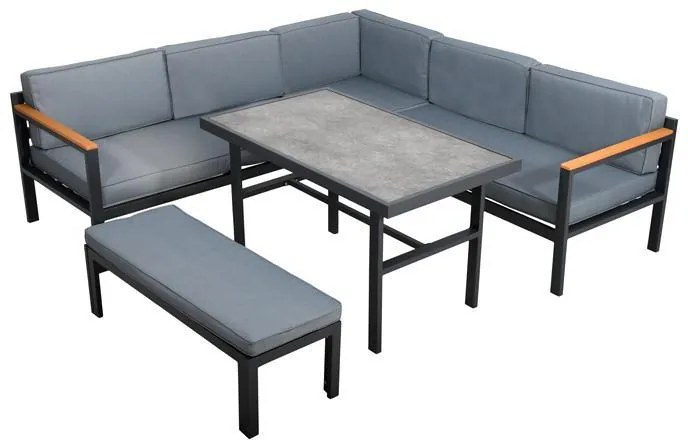 Σετ κήπου γωνιακό Estelle Fylliana Γκρί 213x213x65 εκ. 213x213x65 εκ.