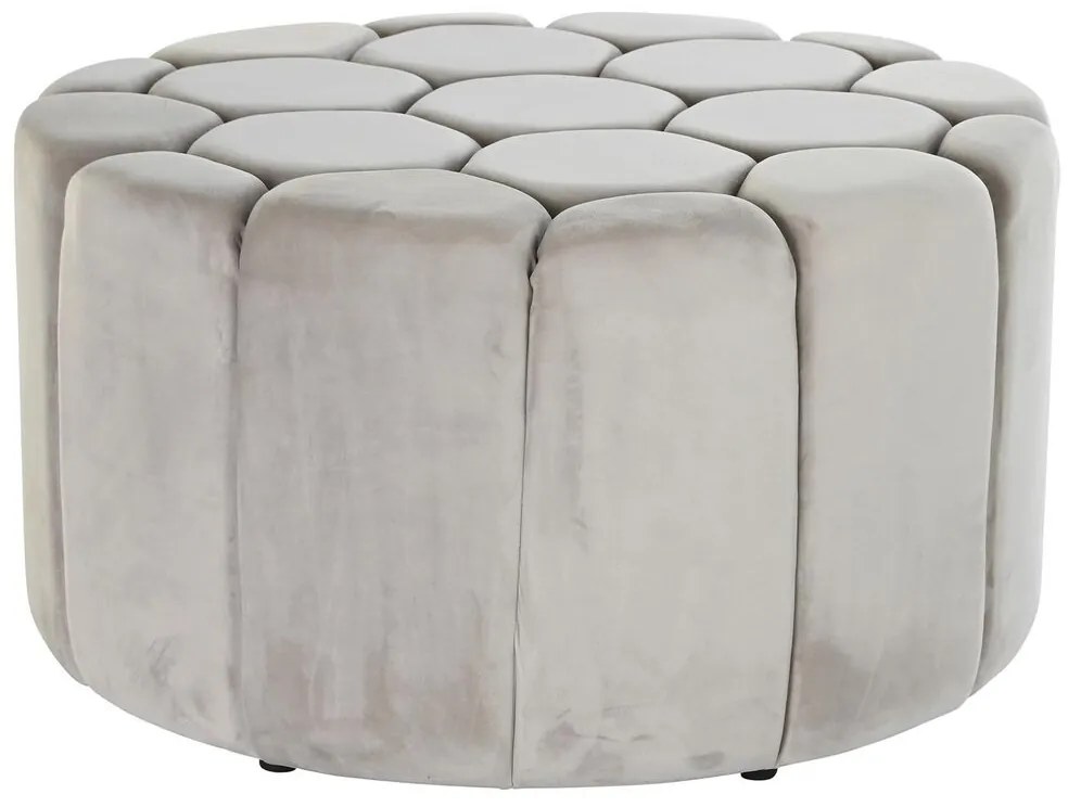 Υποπόδια DKD Home Decor Μπεζ πολυεστέρας Ξύλο MDF (86 x 86 x 48 cm)