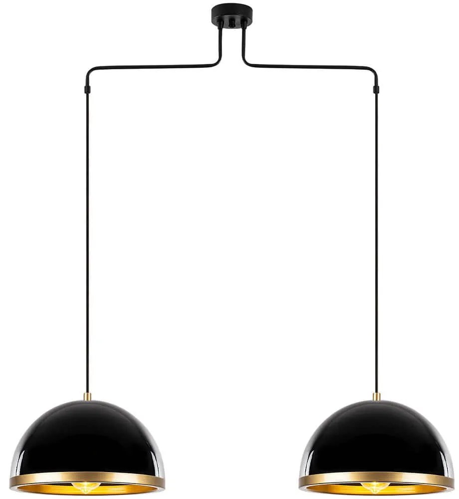 Φωτιστικό Οροφής Fenerci 942FLG1442 100x20x124cm 2xE27 40W Black-Gold Opviq