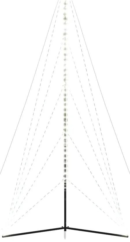 vidaXL Χριστουγεννιάτικο δέντρο LED 615 LED Ψυχρό Λευκό 404,5 εκ.