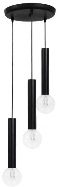 Κρεμαστό Φωτιστικό Οροφής 3xE27 S-42 Heronia Lighting-34-0196-Μαύρο 34-0196