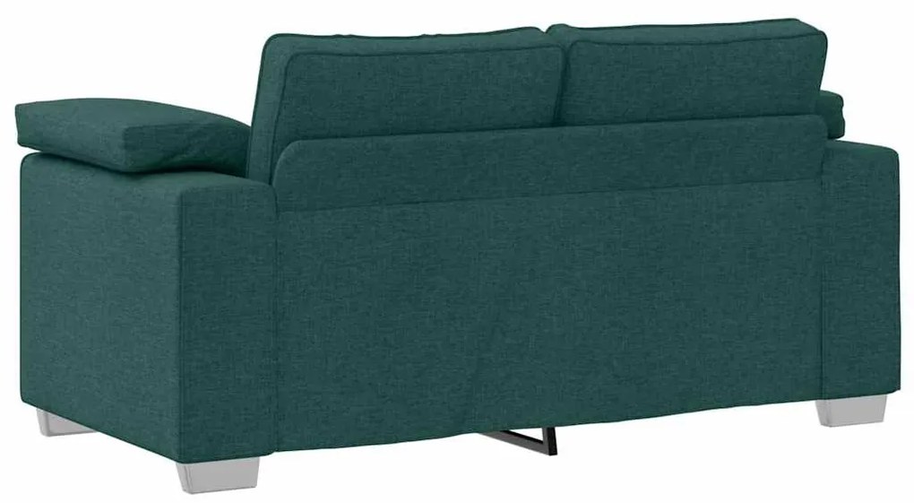 vidaXL Καναπές με μαξιλάρι Σκούρο Πράσινο 160 x 77 x 82 εκ ύφασμα