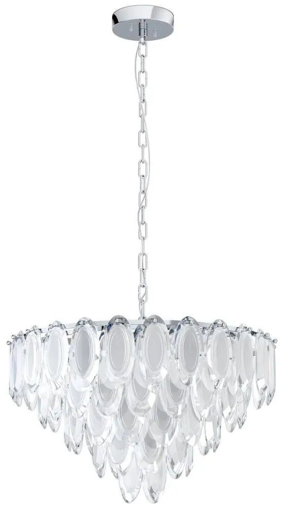 Φωτιστικό Οροφής 39722 Carvario E14/10 Chrome Eglo Metal, Glass