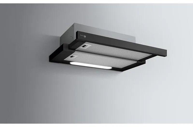 Turboair TT14 LX/BL/A/60 Aπορροφητήρας Συρόμενος 60cm, Μαύρος, D