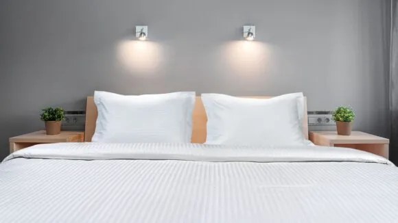 Beauty Home Παπλωματοθήκη ξενοδοχείου μονή Ribbon Art Ε1236 230TC Satin Stripe Percal Pennie 70%Cot-30%Pol 170x245 Λευκό