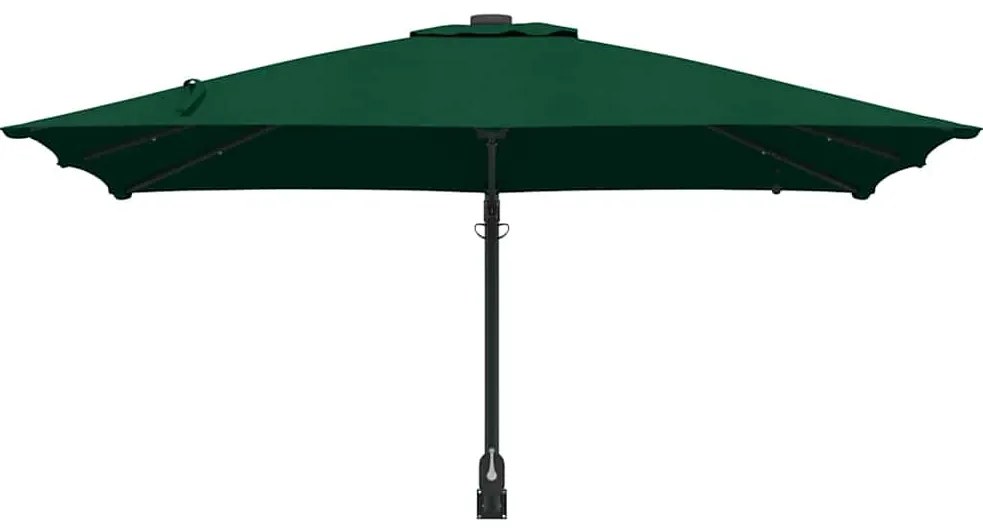 vidaXL Ομπρέλα Κήπου Πράσινο 248.5 x 247.5 x 160 εκ. ύφασμα