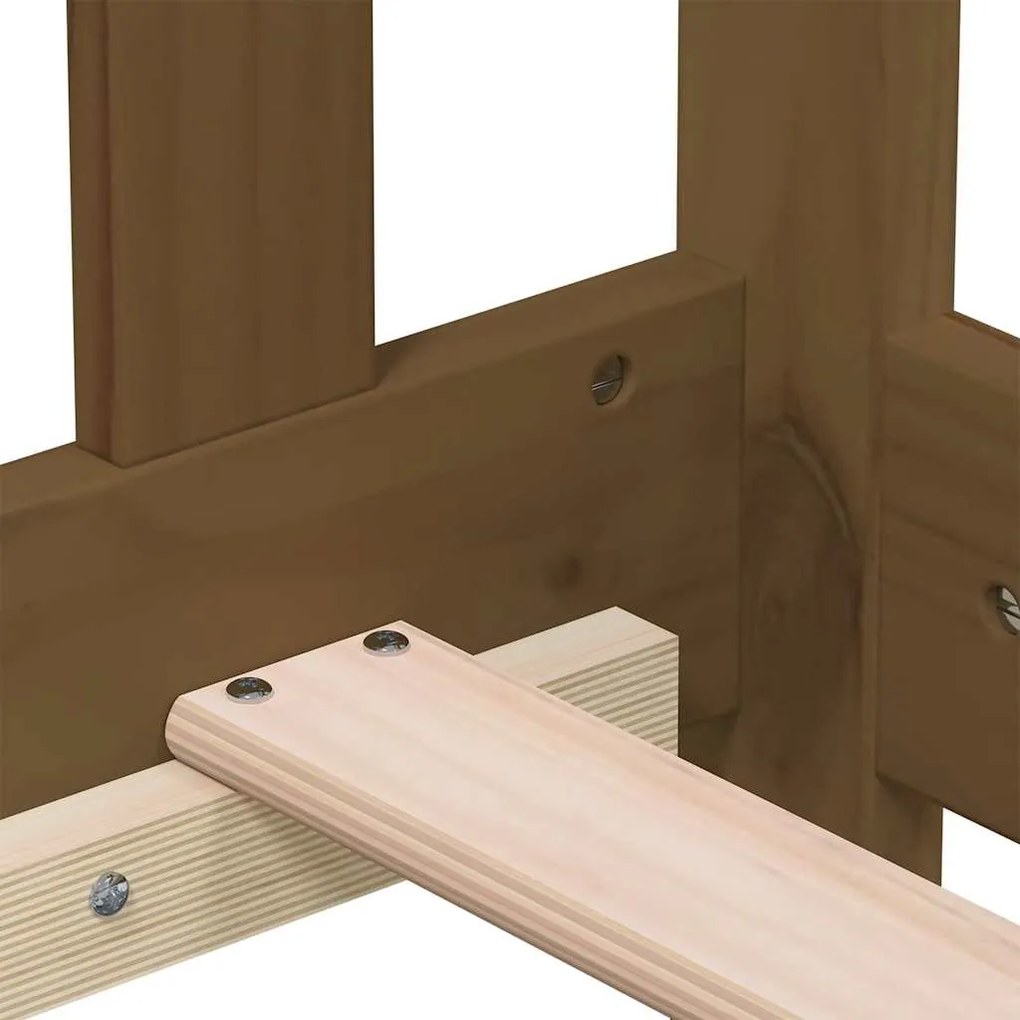 vidaXL Καναπές Κρεβάτι Καφέ Μελί 80 x 200 εκ. από Μασίφ Ξύλο Πεύκου