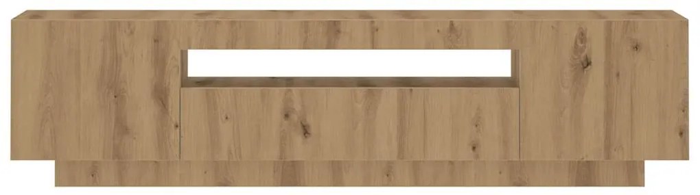 vidaXL Έπιπλο Τηλεόρασης με LED Αρτισιανή Δρυς 160x35x40 εκ Επεξ.Ξύλο