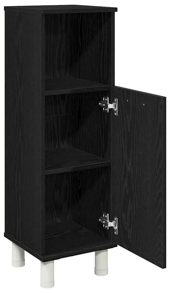 vidaXL Ντουλάπα Μπάνιου Μαύρη Οξυά 30 x 30 x 95 cm Επεξεργασμένο ξύλο