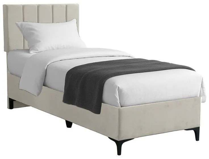 Κρεβάτι Moega (Για Στρώμα 90x200cm) 323-000013 92x200x125cm Cream Μονό