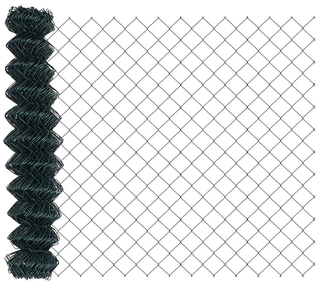 Φράχτης αλυσίδας Πράσινο 10 x 1.4 μ Ατσάλι