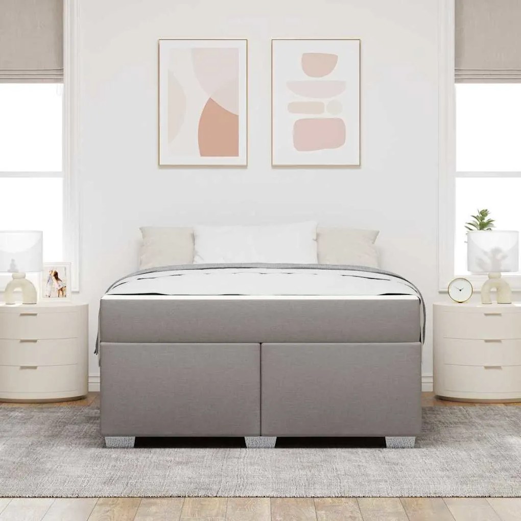 vidaXL Σκελετός Κρεβατιού Άλλο Taupe 160 x 200 cm ύφασμα