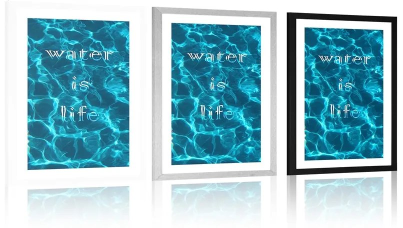 Αφίσα με παρπαστού και αφιέρωση- Το νερό είναι ζωή - 60x90 white