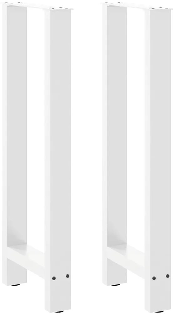 Πόδια Τραπεζιού Μπαρ 2 τεμ. Λευκά 50x(100-101) εκ. Ατσάλι