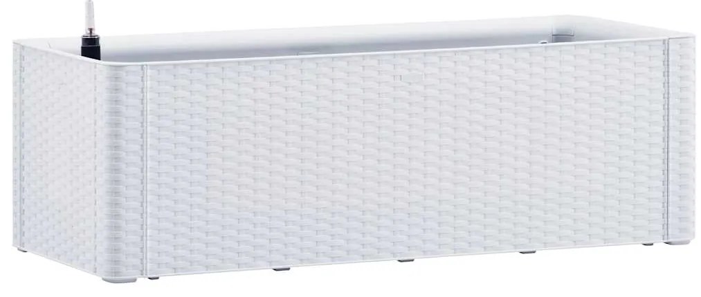 vidaXL Ζαρντινιέρα Κήπου Λευκή 100x43x33 εκ. με Αυτόματο Πότισμα