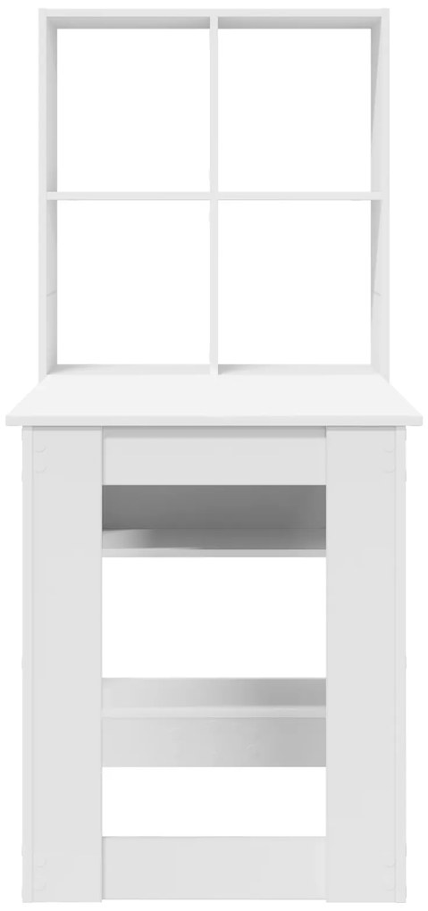 vidaXL Γραφείο Λευκό 122 x 67 x 145 εκ. Μηχανικά ξύλα και Στραθόπλακες