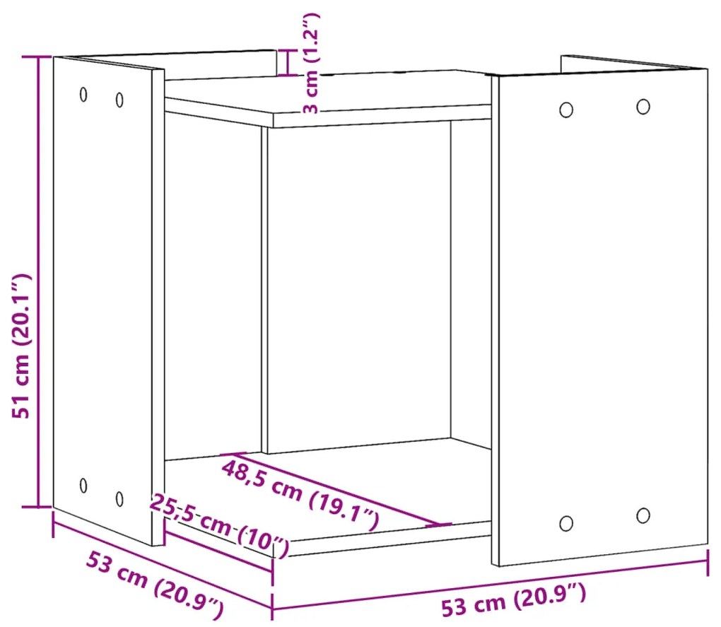 ΤΟΥΑΛΕΤΑ ΓΑΤΑΣ ΠΕΡΙΦΡΑΞΗ ΚΑΠΝΙΣΤΗ ΔΡΥΣ 53X53X51 ΕΚ ΕΠΕΞ. ΞΥΛΟ 857755